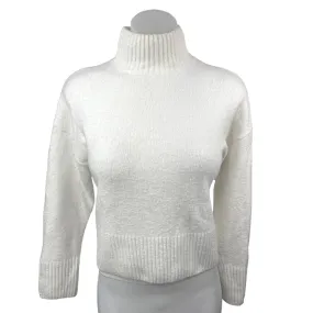 & Other Stories White Wool Turtleneck Long Sleeve Fleece Pullover Sweater Top XS