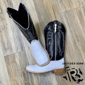 “ TOXIC JR “ | MEN WESTERN BOOTS WHITE OSTRICH BOOTS ORIGNAL