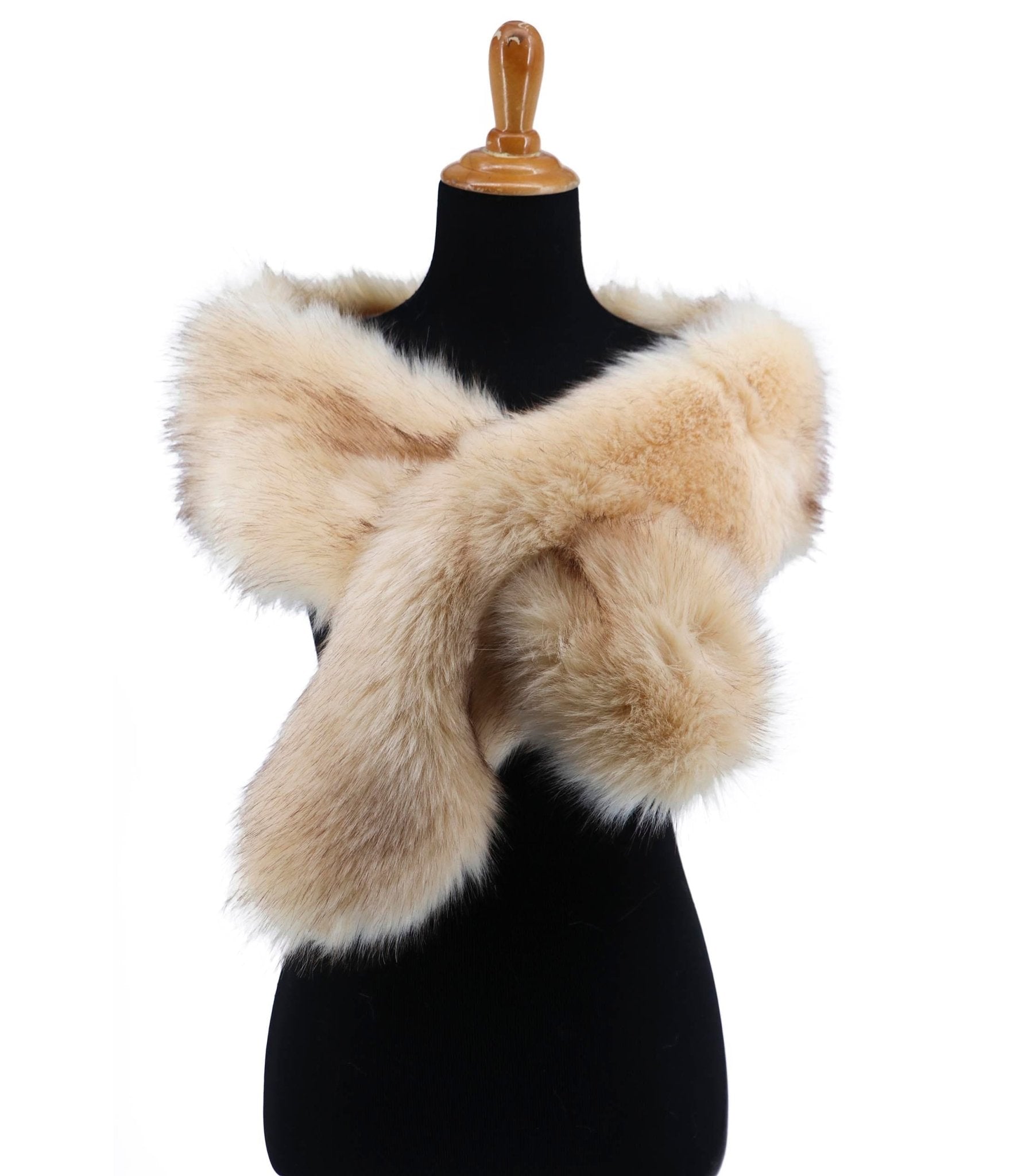 1920s Grey Flapper Faux Fur Stole Wrap