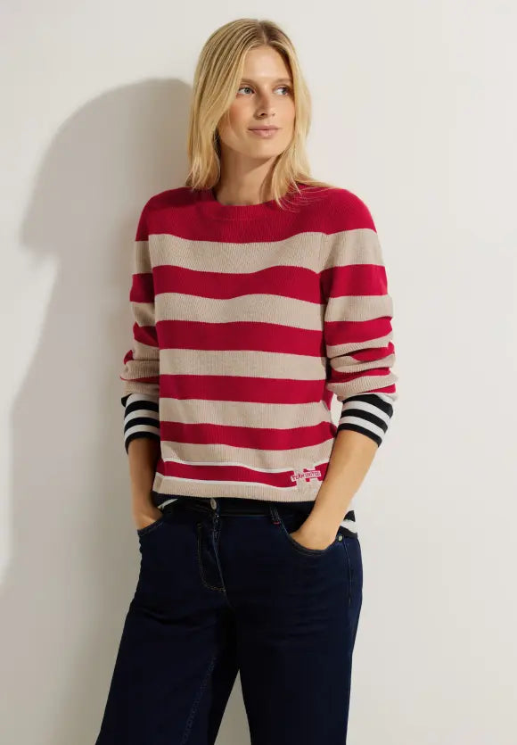 302472- Stripe Knit Jumper - Cecil