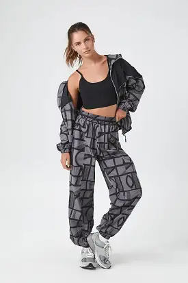 Active Geo Print Windbreaker Joggers