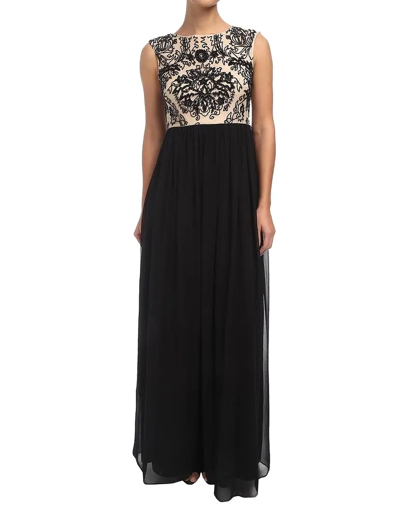 Adrianna Papell - 91899340 Beaded Cap Sleeves Chiffon Dress