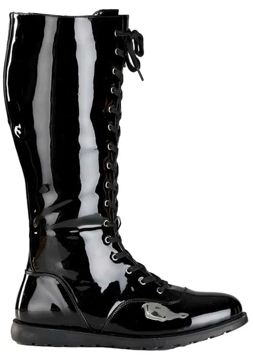 Adult Black Wrestling Costume Boots | Adult Costume Boots