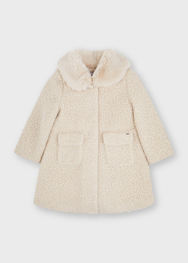 Almond Shearling Coat