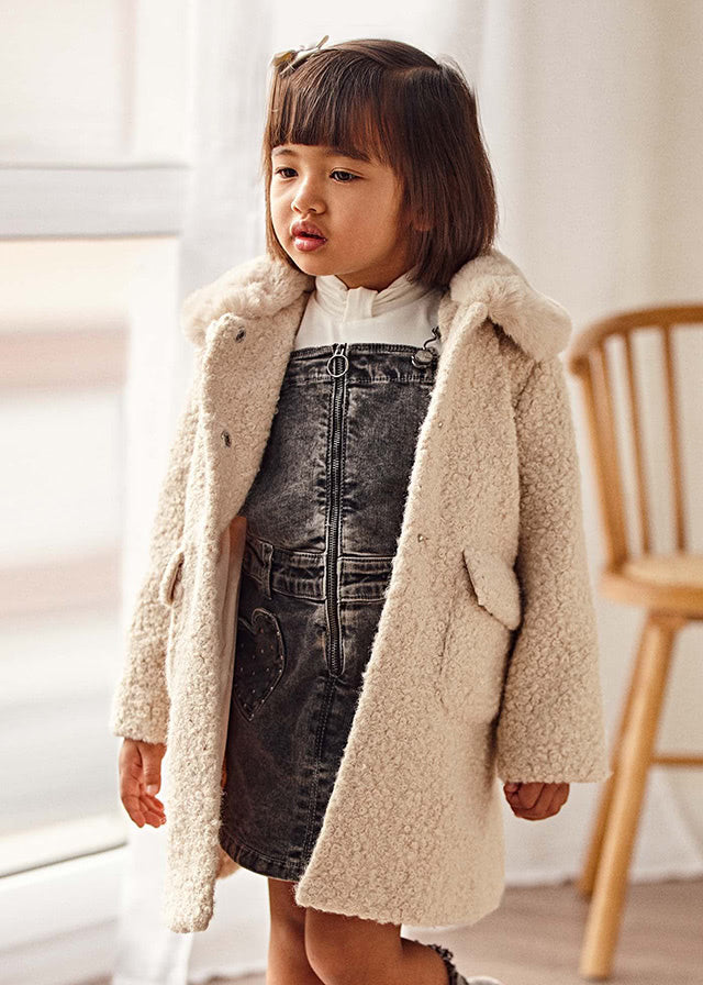 Almond Shearling Coat