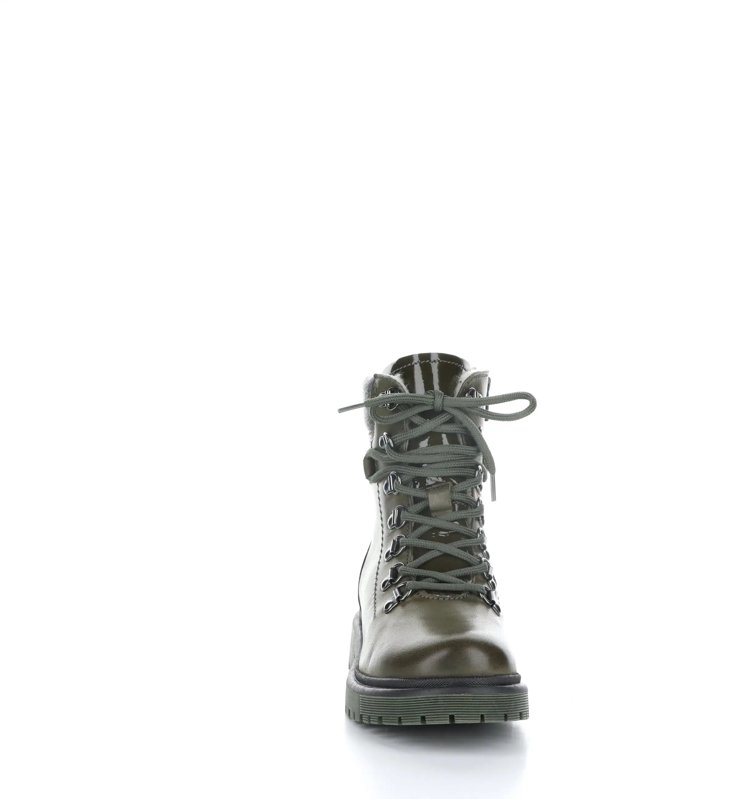 AXEL Olive/Grey Zip Up Ankle Boots