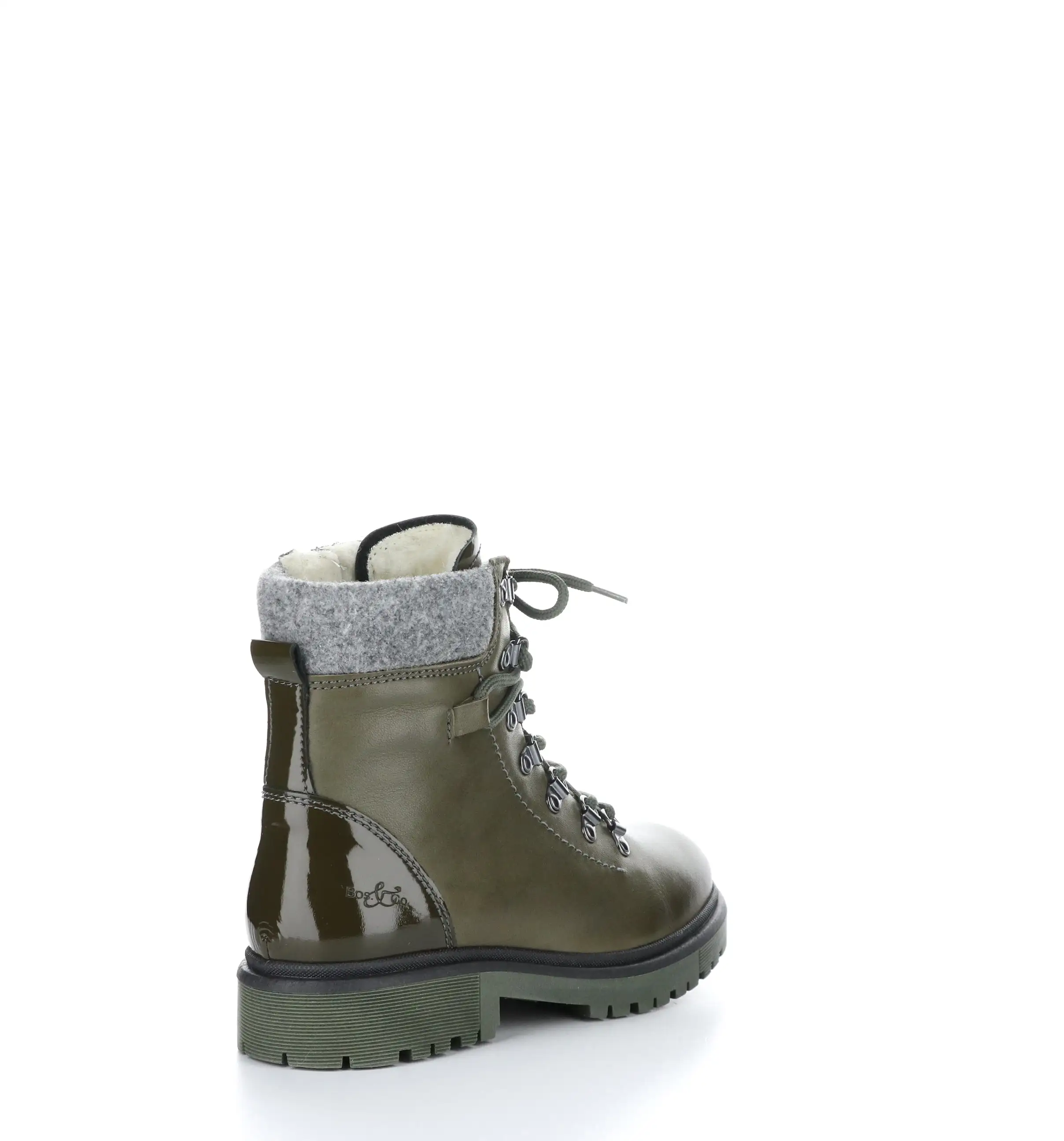 AXEL Olive/Grey Zip Up Ankle Boots