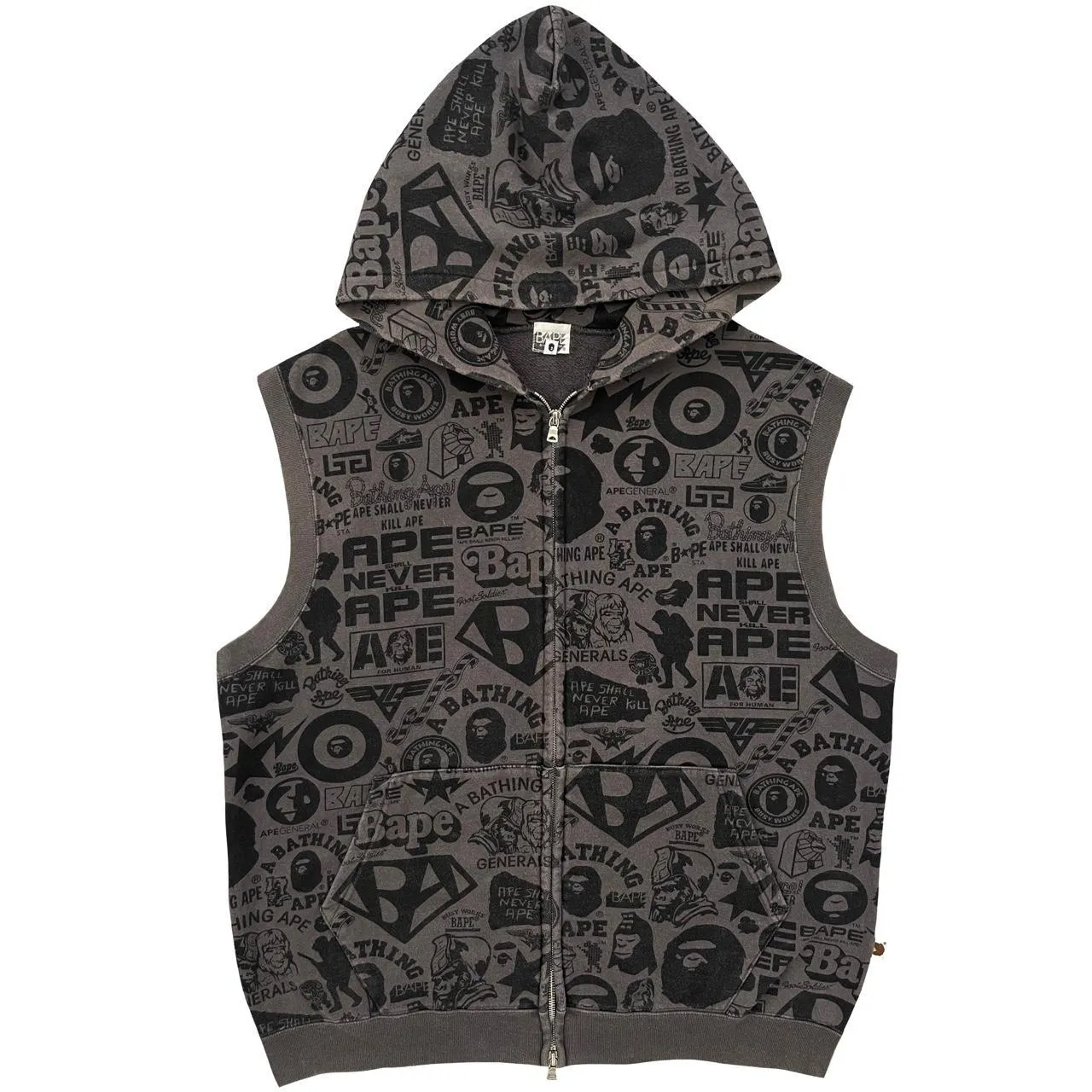 Bape All Over Print Sleeveless Hoodie