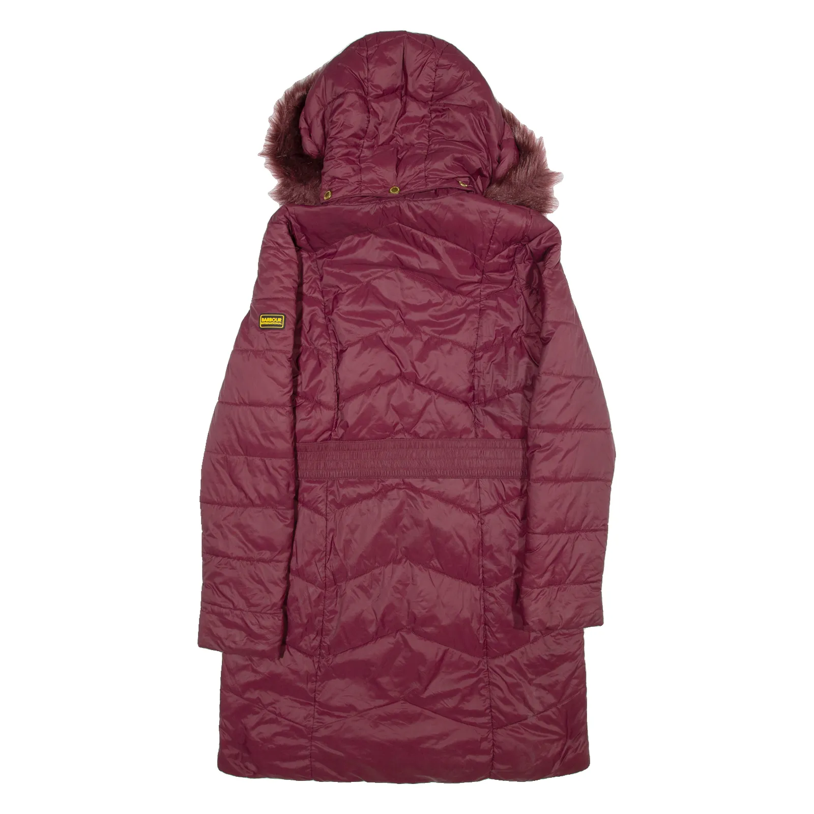 BARBOUR Womens Parka Jacket Maroon 90s Hooded UK 12