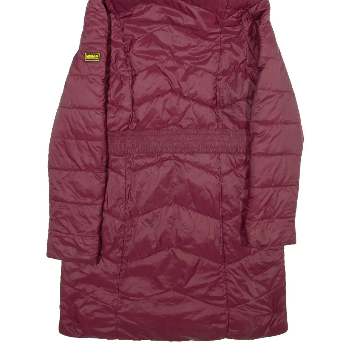 BARBOUR Womens Parka Jacket Maroon 90s Hooded UK 12