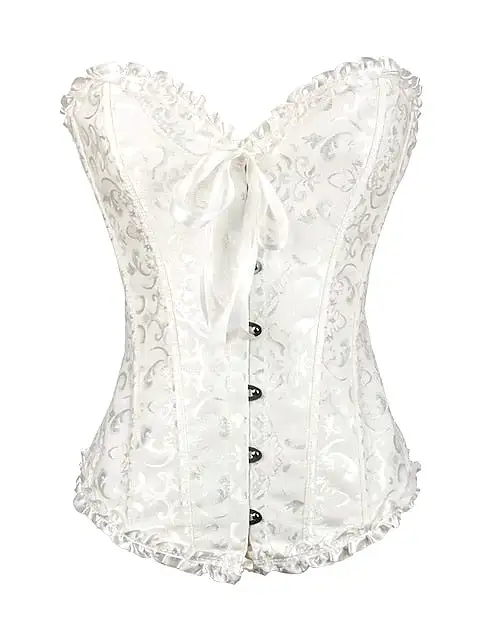 Bavarian Style Overbust Corset with Tummy Control and Push-Up Effect in Elegant Design