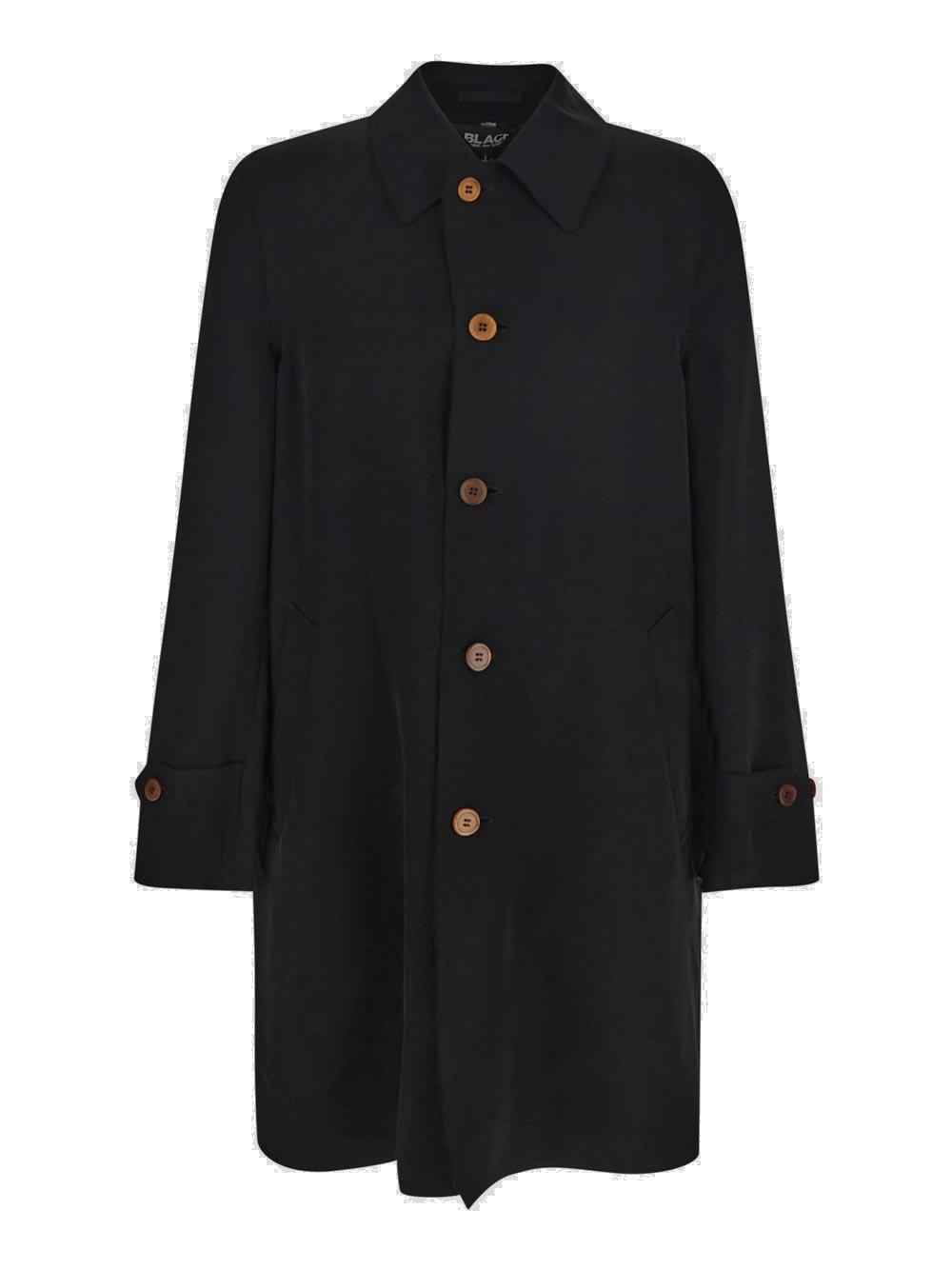 Black Comme des Garons Button-Down Coat