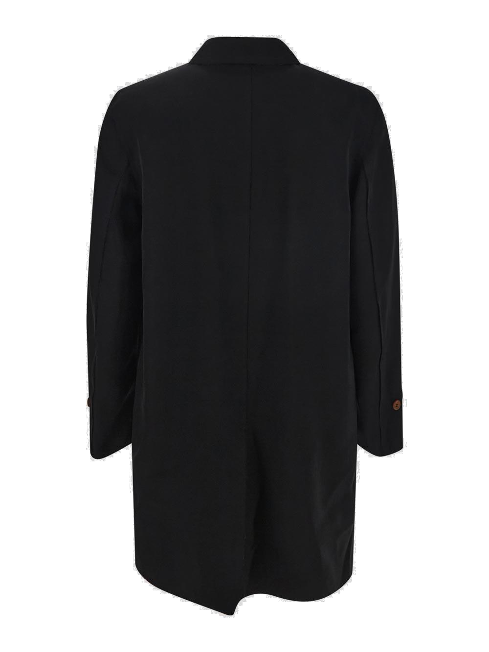 Black Comme des Garons Button-Down Coat