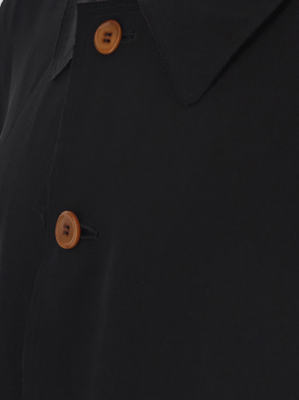 Black Comme des Garons Button-Down Coat