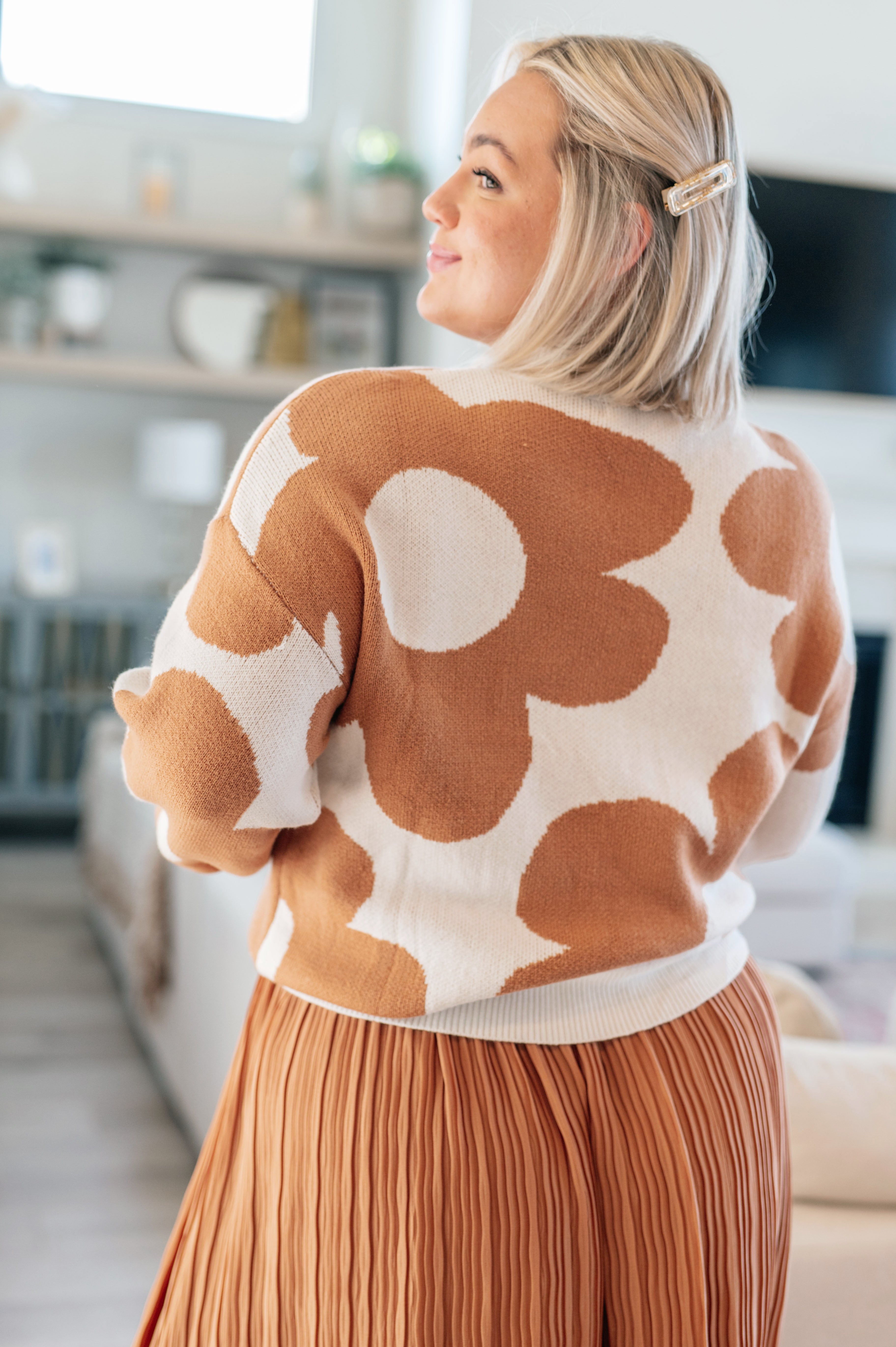 Brianna Mod Floral Sweater