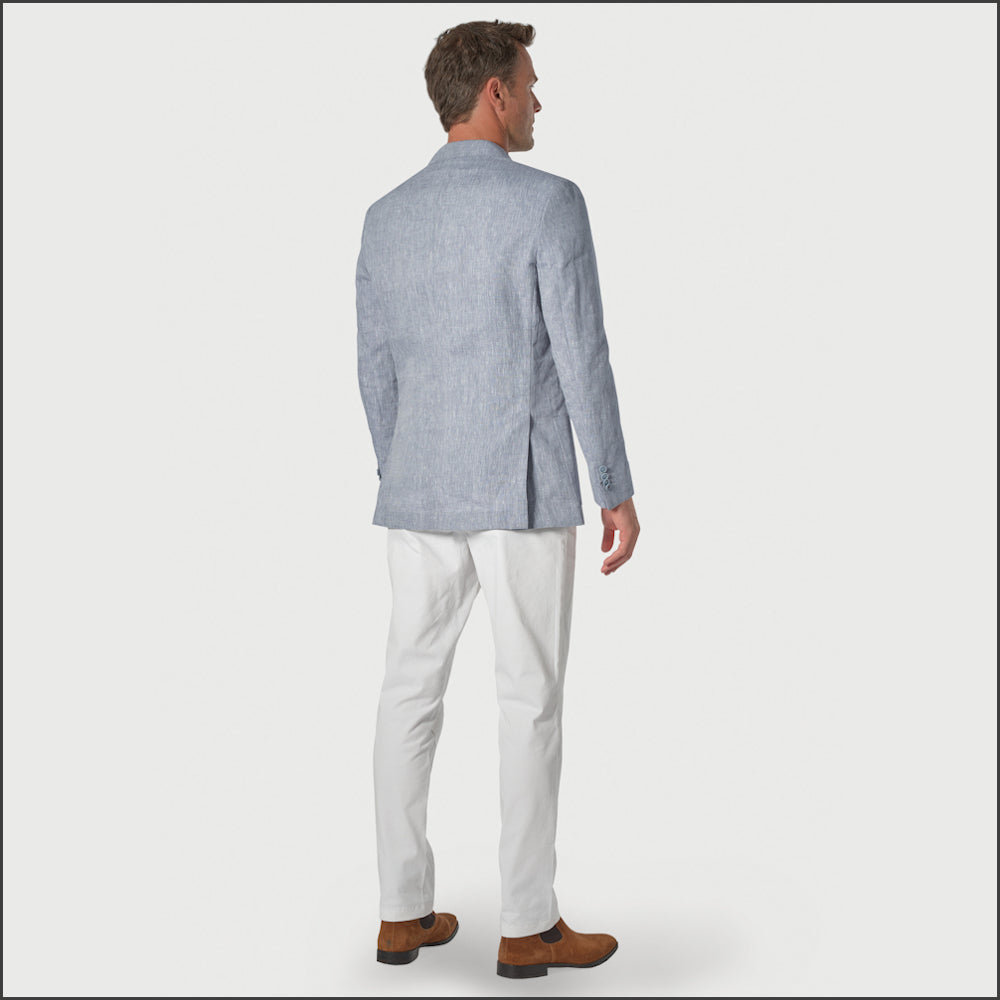 Brook Taverner Leeds Light Blue Linen Jacket<><>