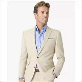 Brook Taverner Tailored Fit Natural Linen Mix Suit <><>Waist Coat Optional