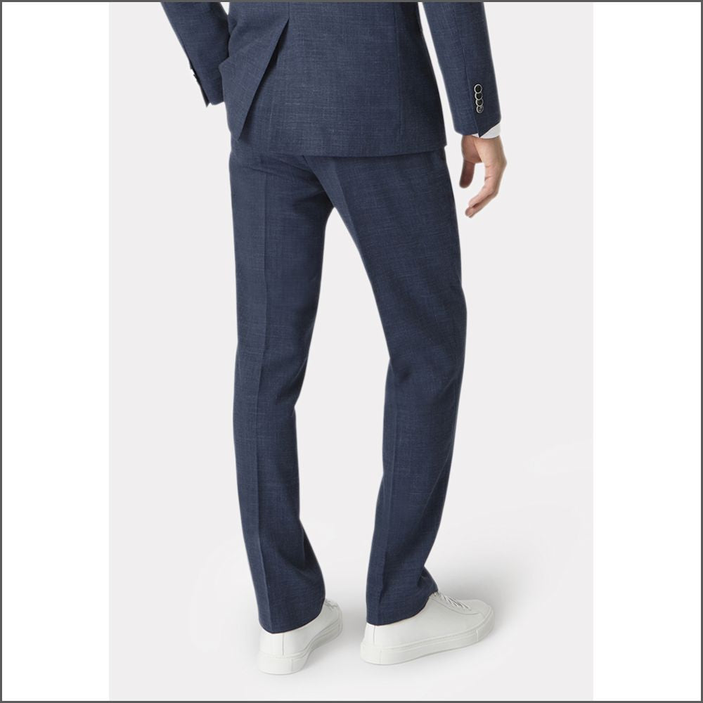 Brook Taverner Tailored Fit Navy Linen Mix Suit<><>Waist Coat Optional