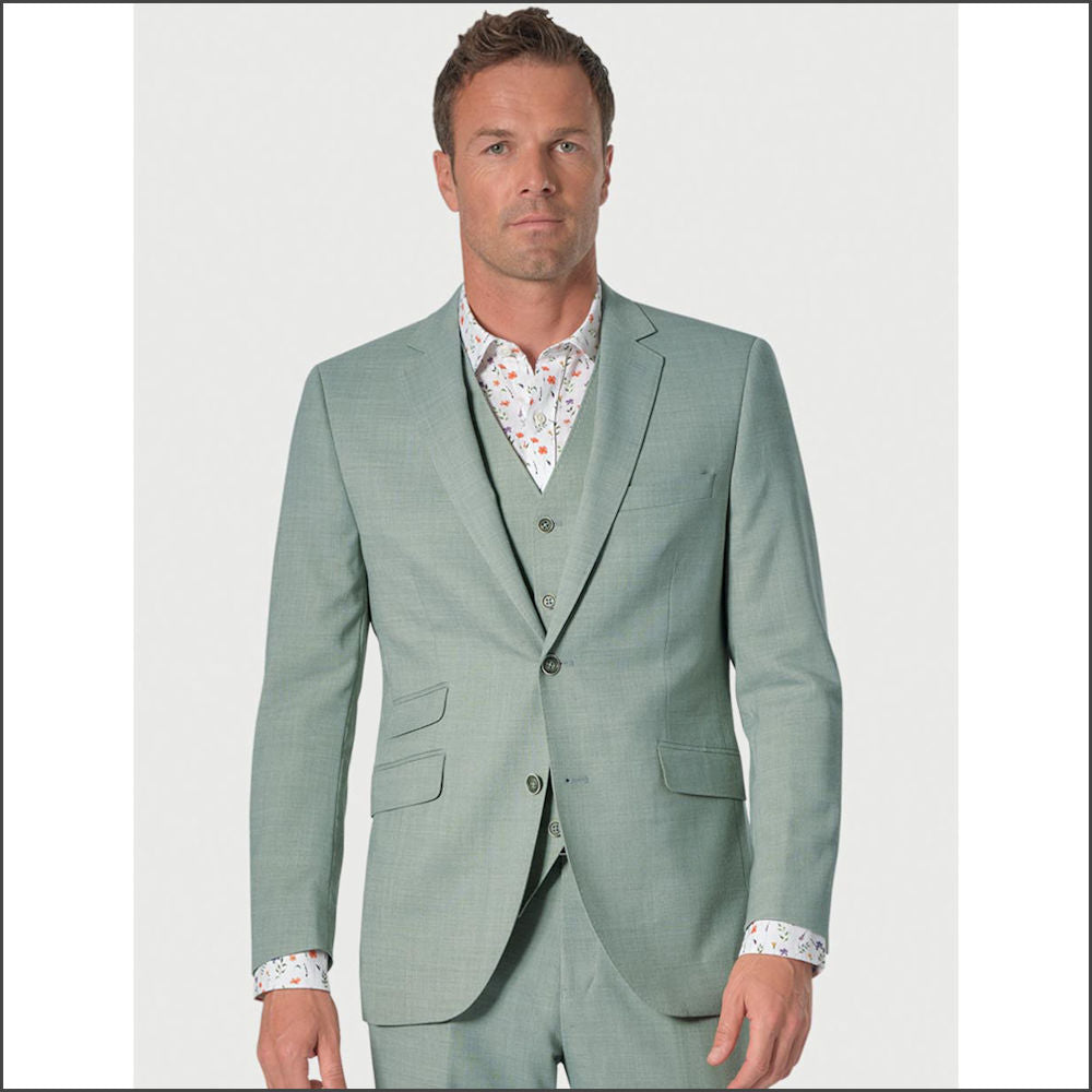 Brook Taverner Tailored Sage Tailored  Waist Coat<><>