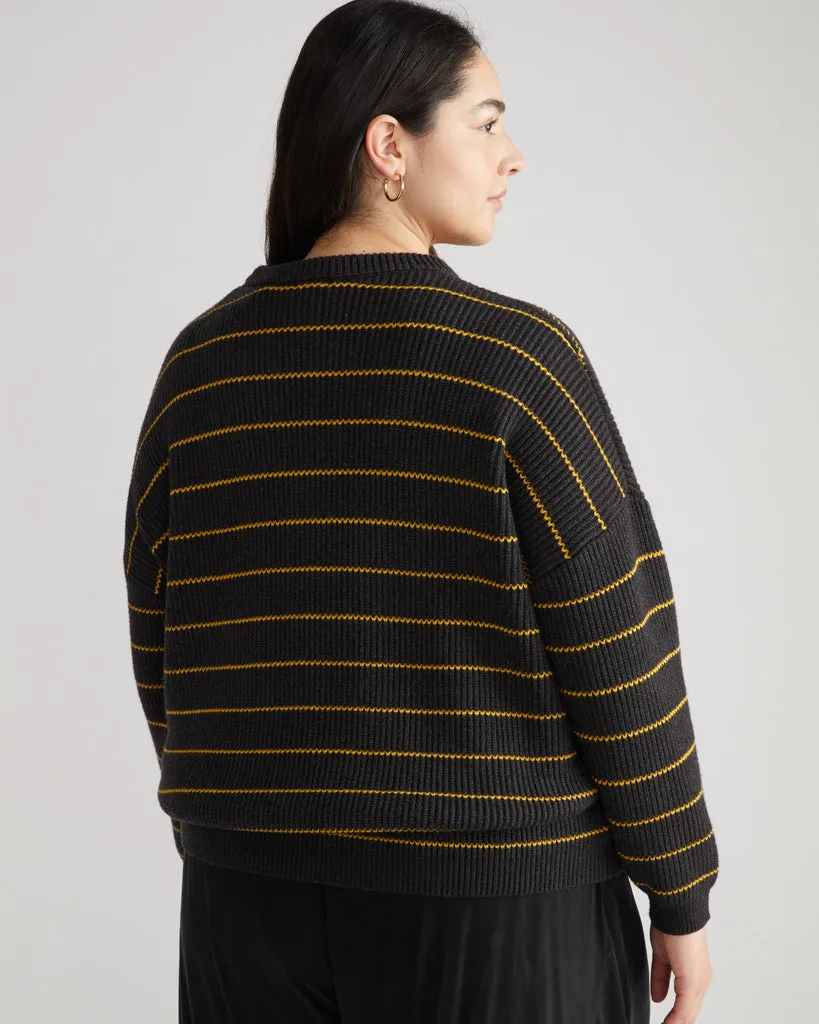 Bruno Sweater - Dark Ash/Gold Stripe