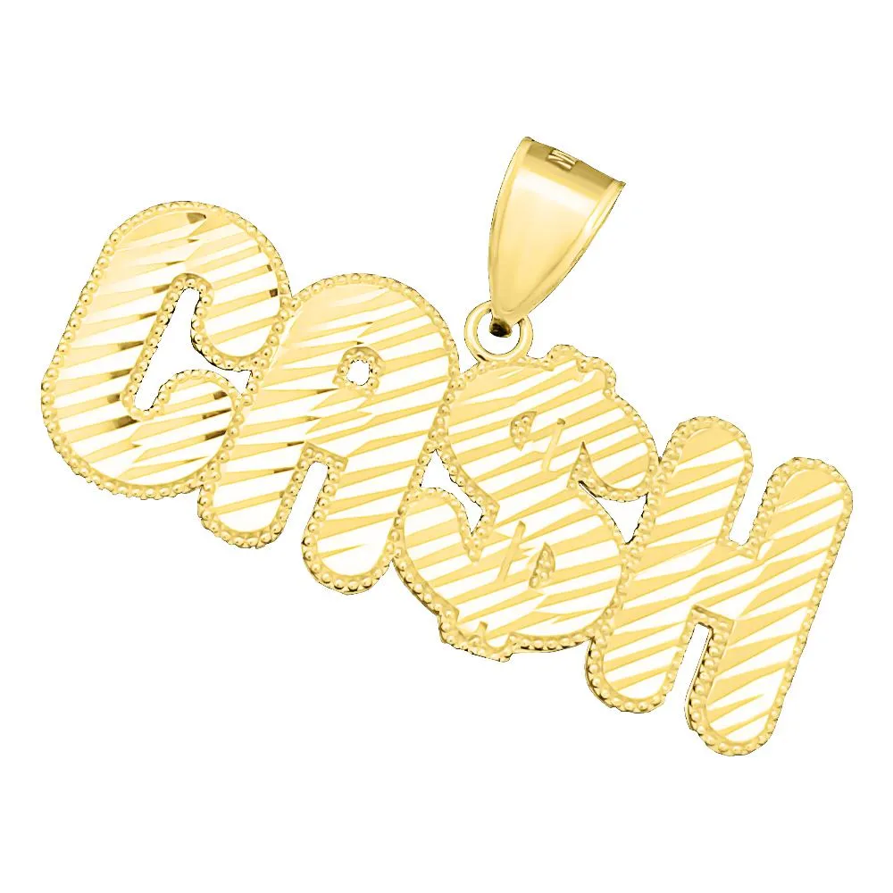 CA$H Cash DC 10K Yellow Gold Pendant