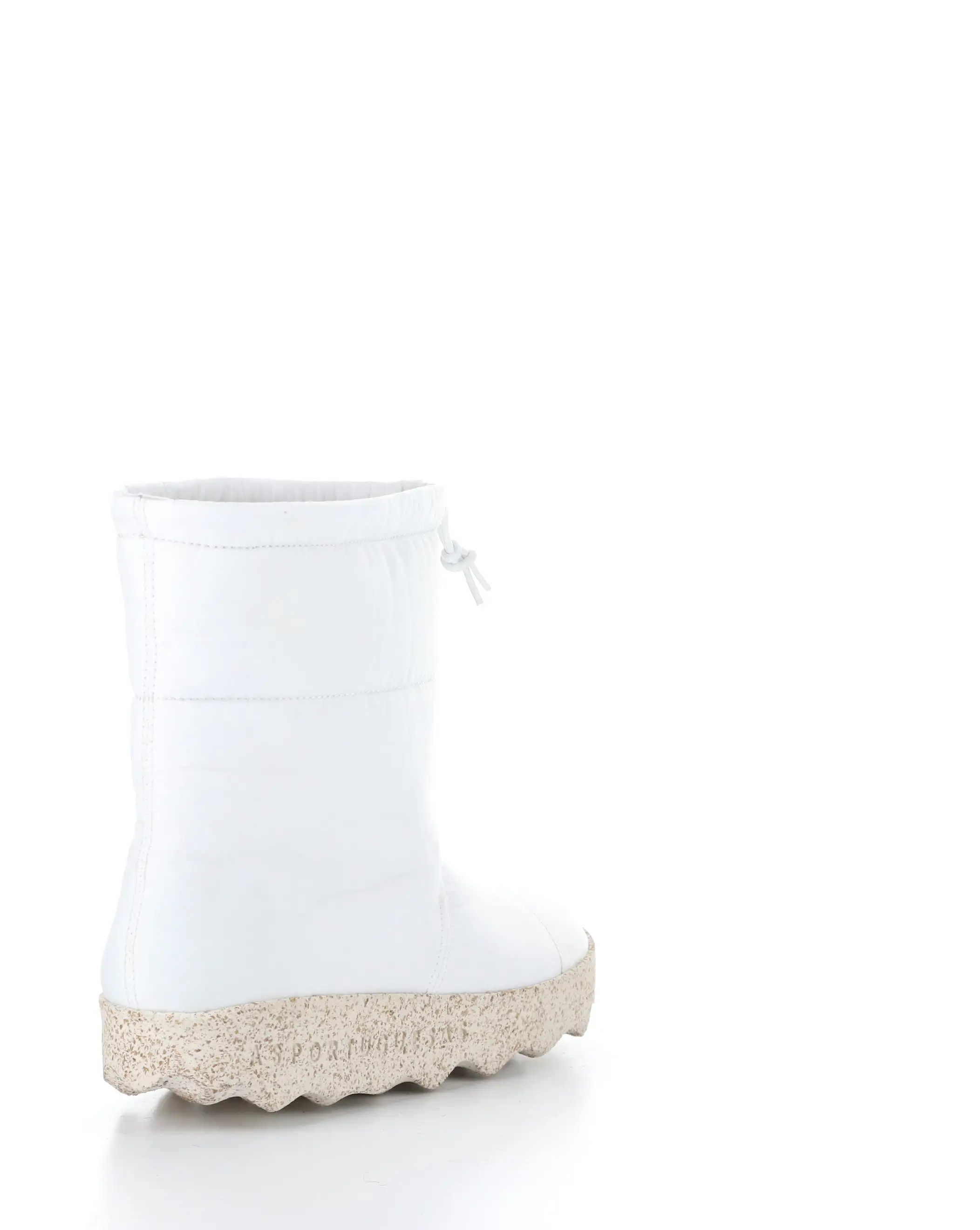 CALE142ASP White Round Toe Boots