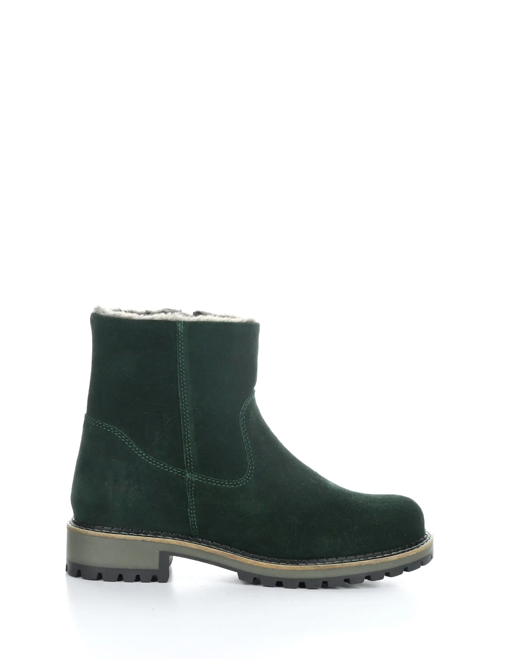 CALIB BOTTLE GREEN Round Toe Boots