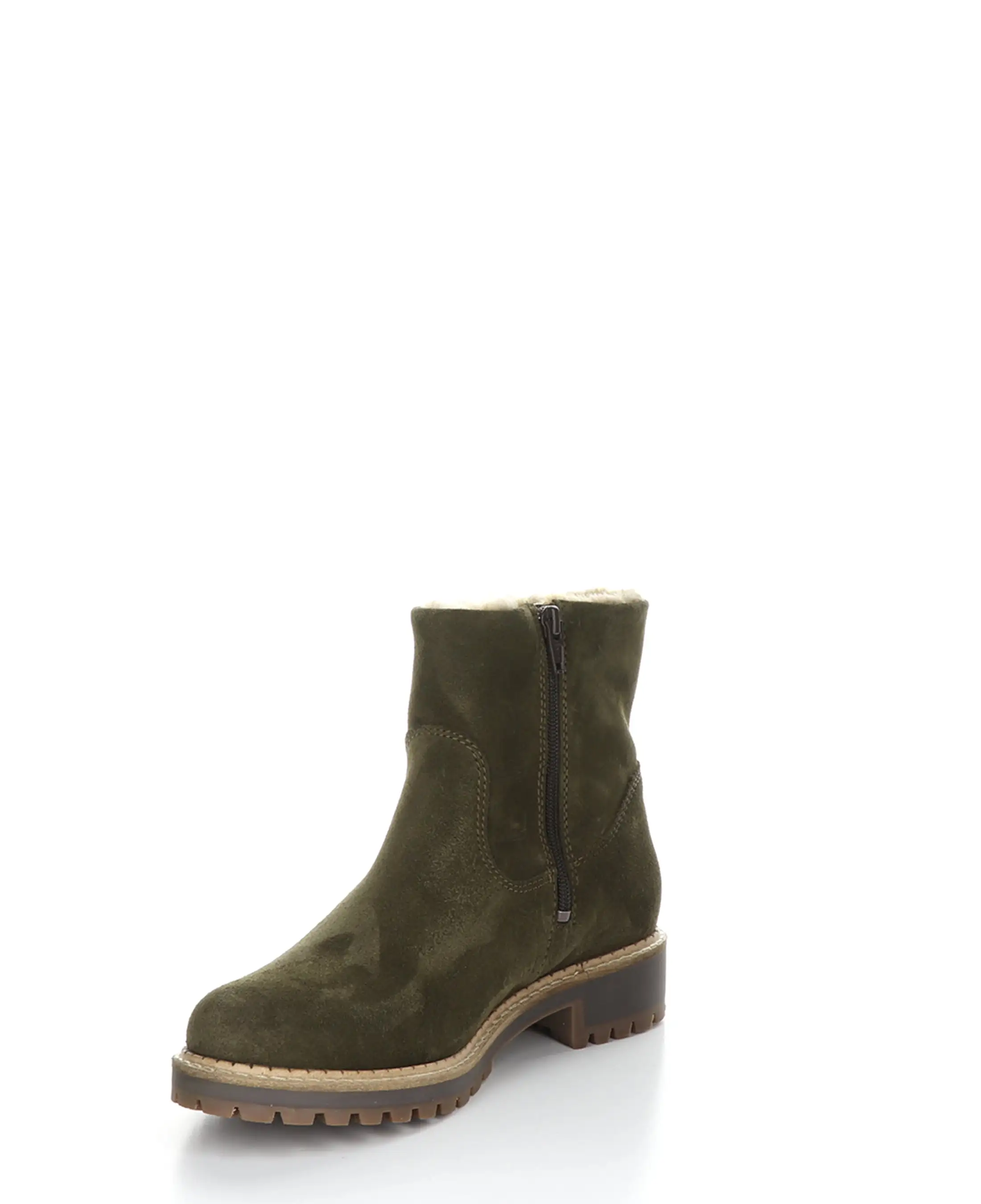 CALIB OLIVE Round Toe Boots