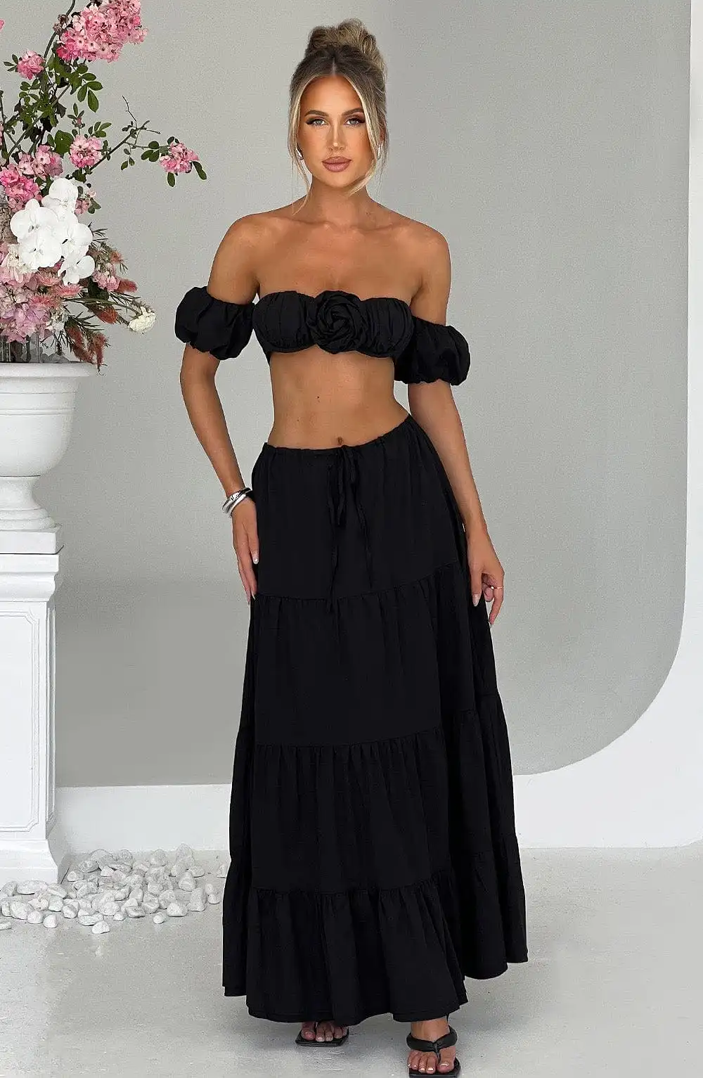 Carmen Maxi Skirt - Black