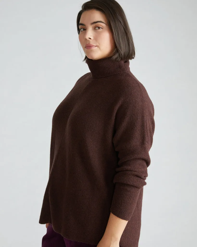 Chevron Eco Blanket Sweater - Fallen Leaves