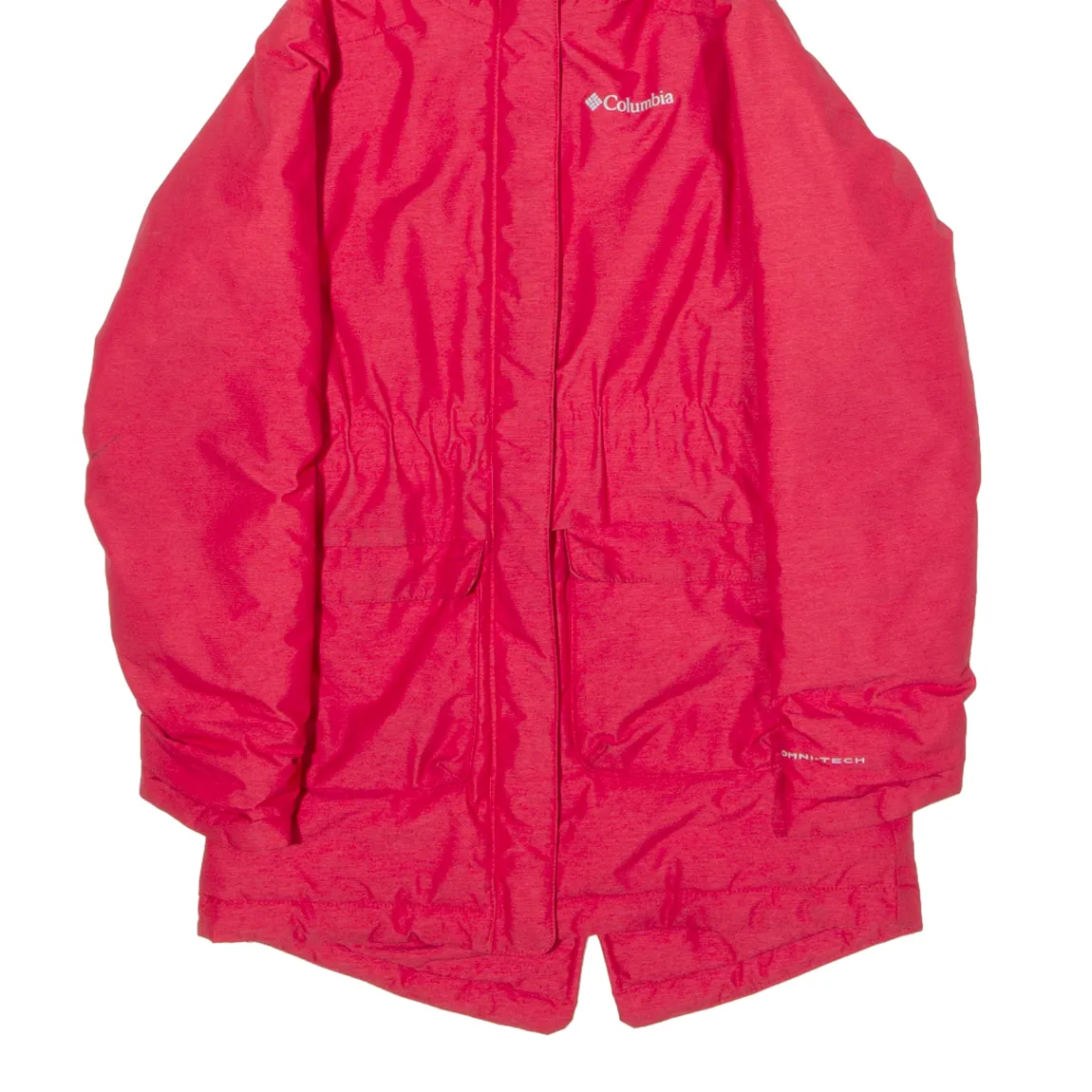 COLUMBIA Girls Parka Coat Red Hooded M