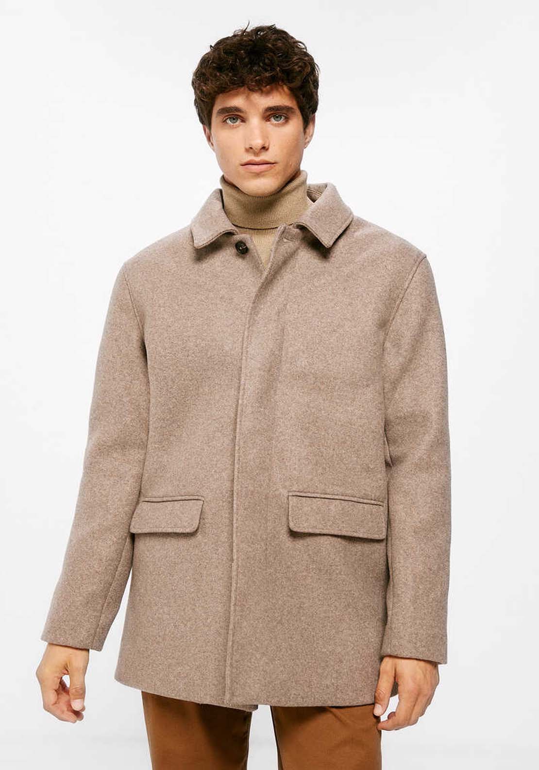 Comfort stretch coat - Beige / Camel