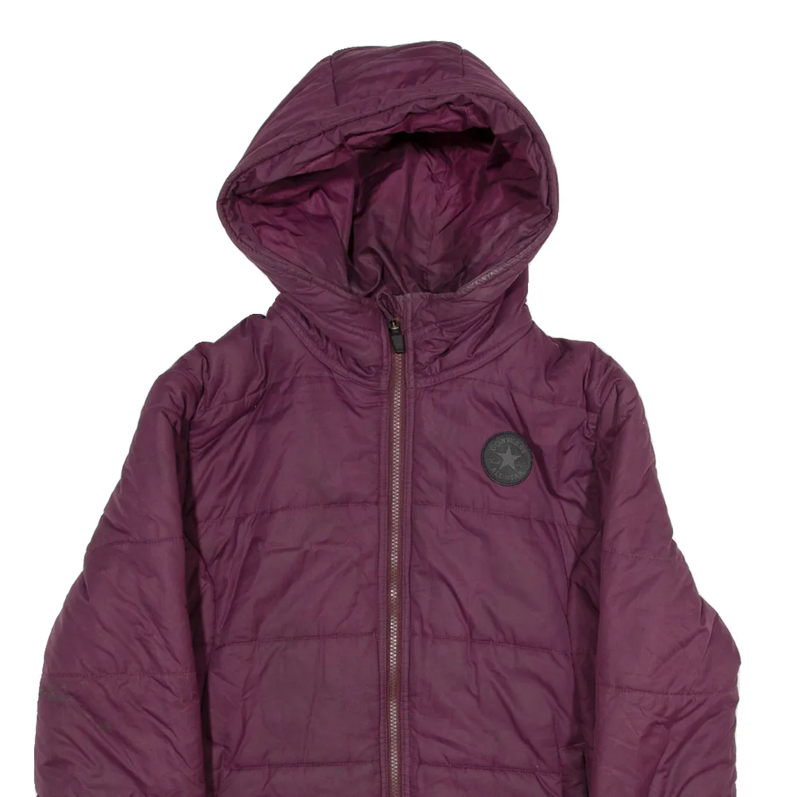 CONVERSE Insulated Womens Parka Jacket Purple L