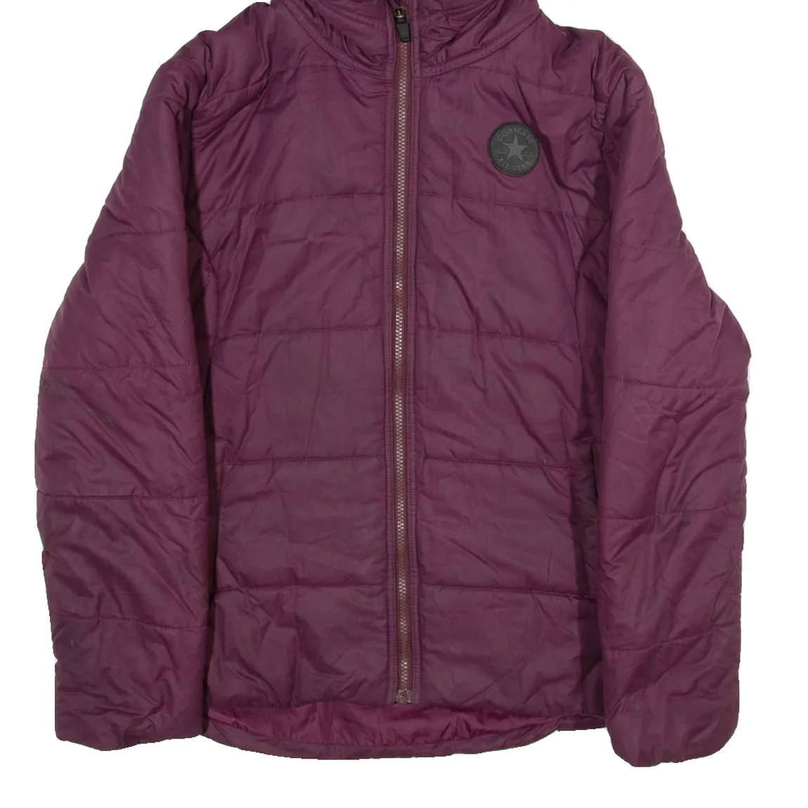 CONVERSE Insulated Womens Parka Jacket Purple L