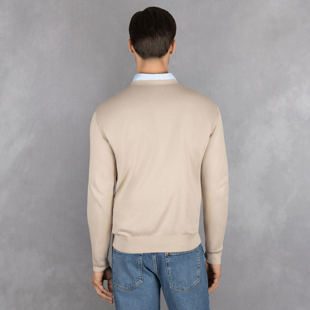 Cotton Pullover V-Neck Men