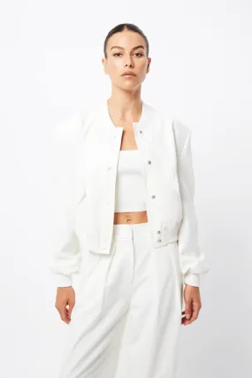 Courtside Bomber White