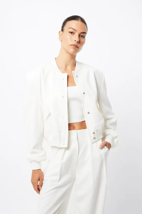 Courtside Bomber White