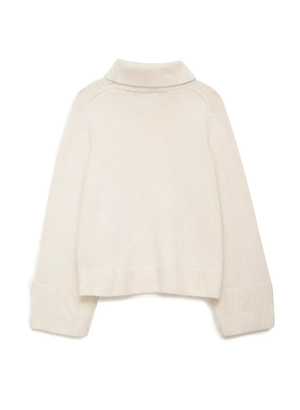 Cozy Cashmere Blend Turtleneck Sweater in Cream