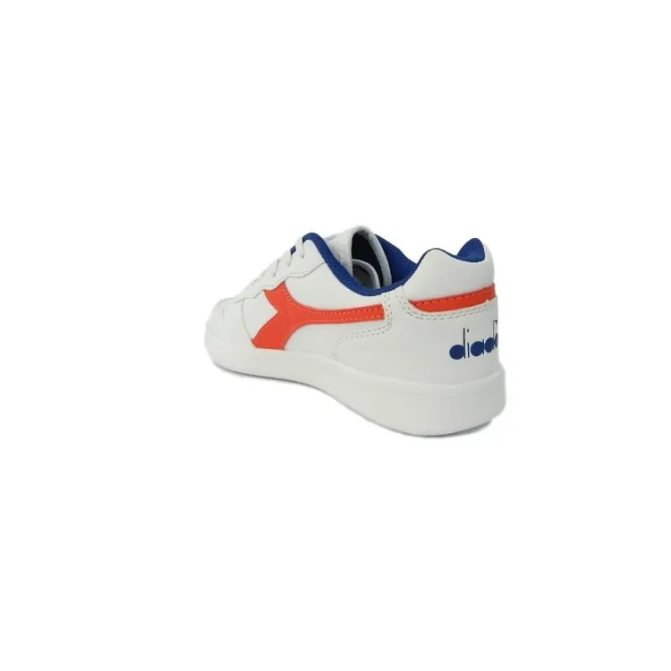 Diadora Playground GS Scarpe da Ginnastica Bianco Blu Arancio