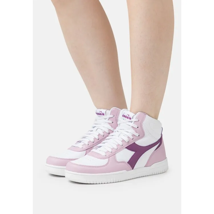 Diadora Raptor Mid Scarpe da Ginnastica Donna Bianco Rosa