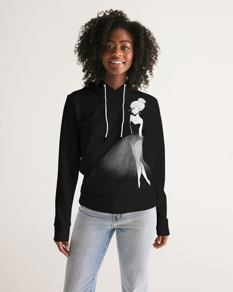 DOLLY DOODLING Ballerina Black Women's Hoodie