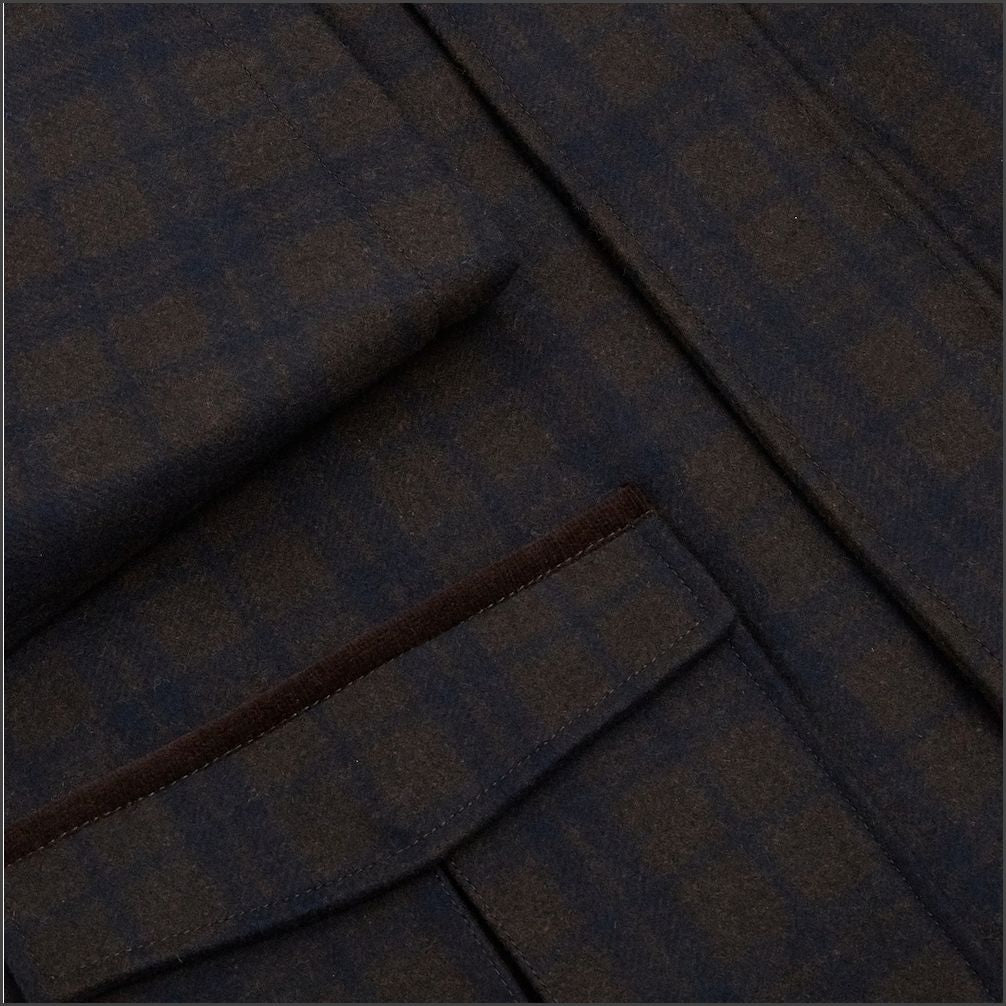 Douglas Barkley Brown  Check Car Coat<>