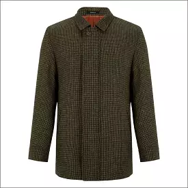 Douglas Frampton Olive Check Car Coat<>