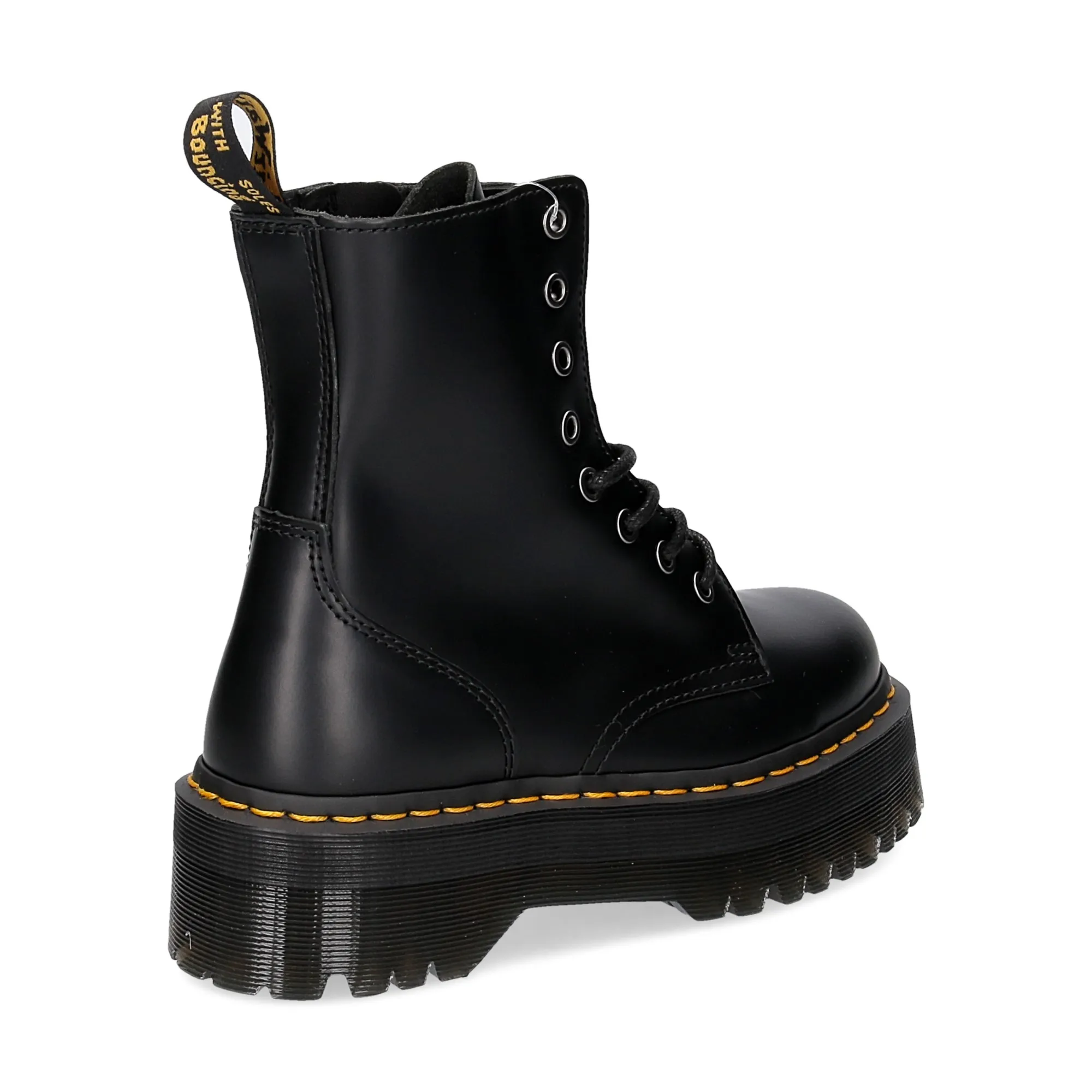 Dr. Martens Anfibio Jadon Black polished smooth - Al Siletto | Al Siletto