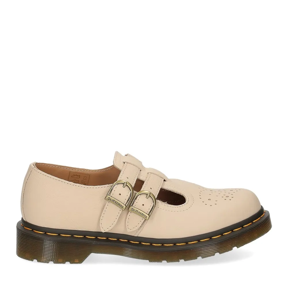 Dr. Martens Mary Jane parchment beige virginia - Al Siletto | Al Siletto