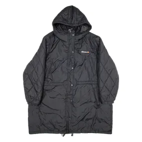 ELLESSE Womens Parka Jacket Black Hooded UK 22