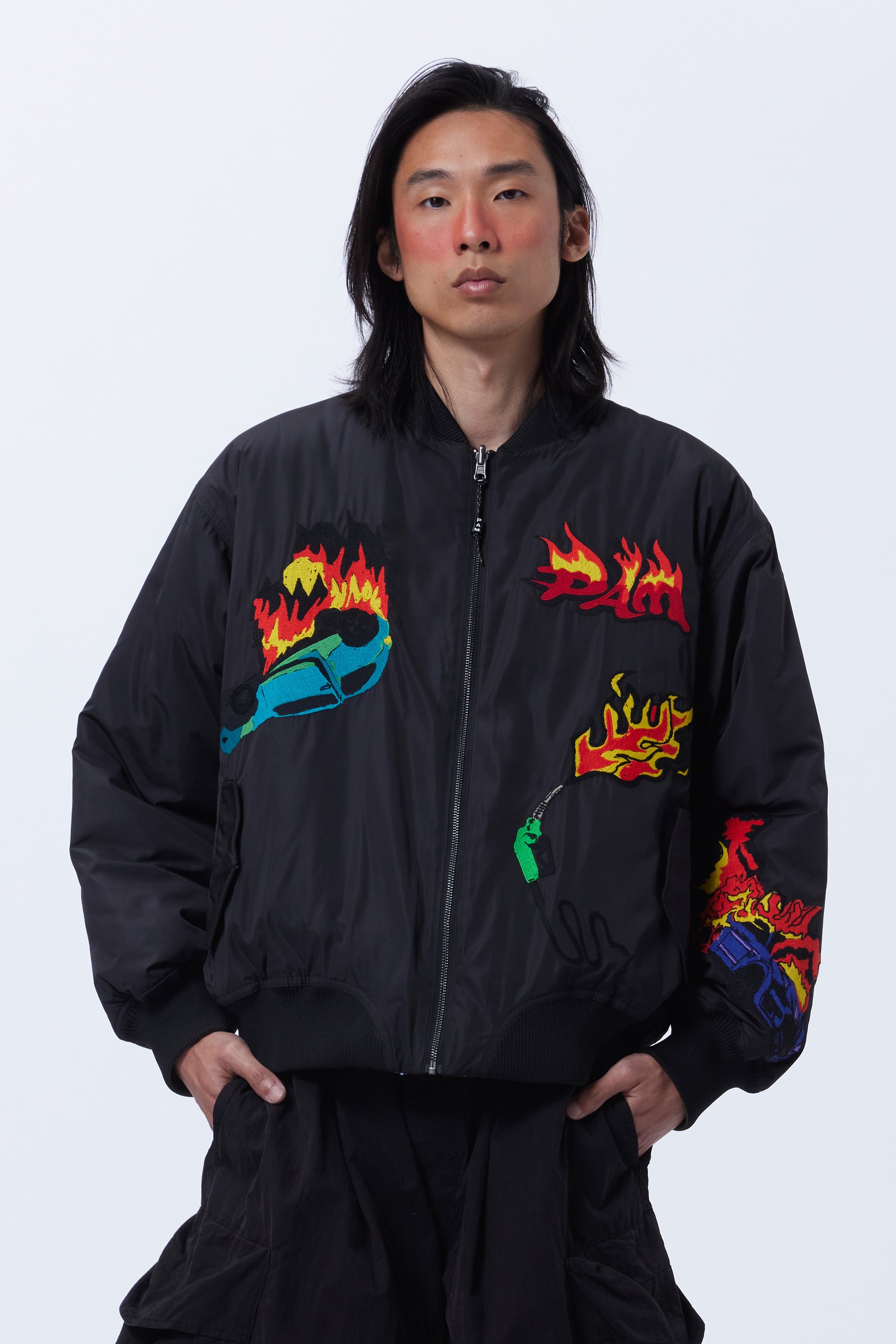 ENGULFED REVERSIBLE BOMBER JACKET