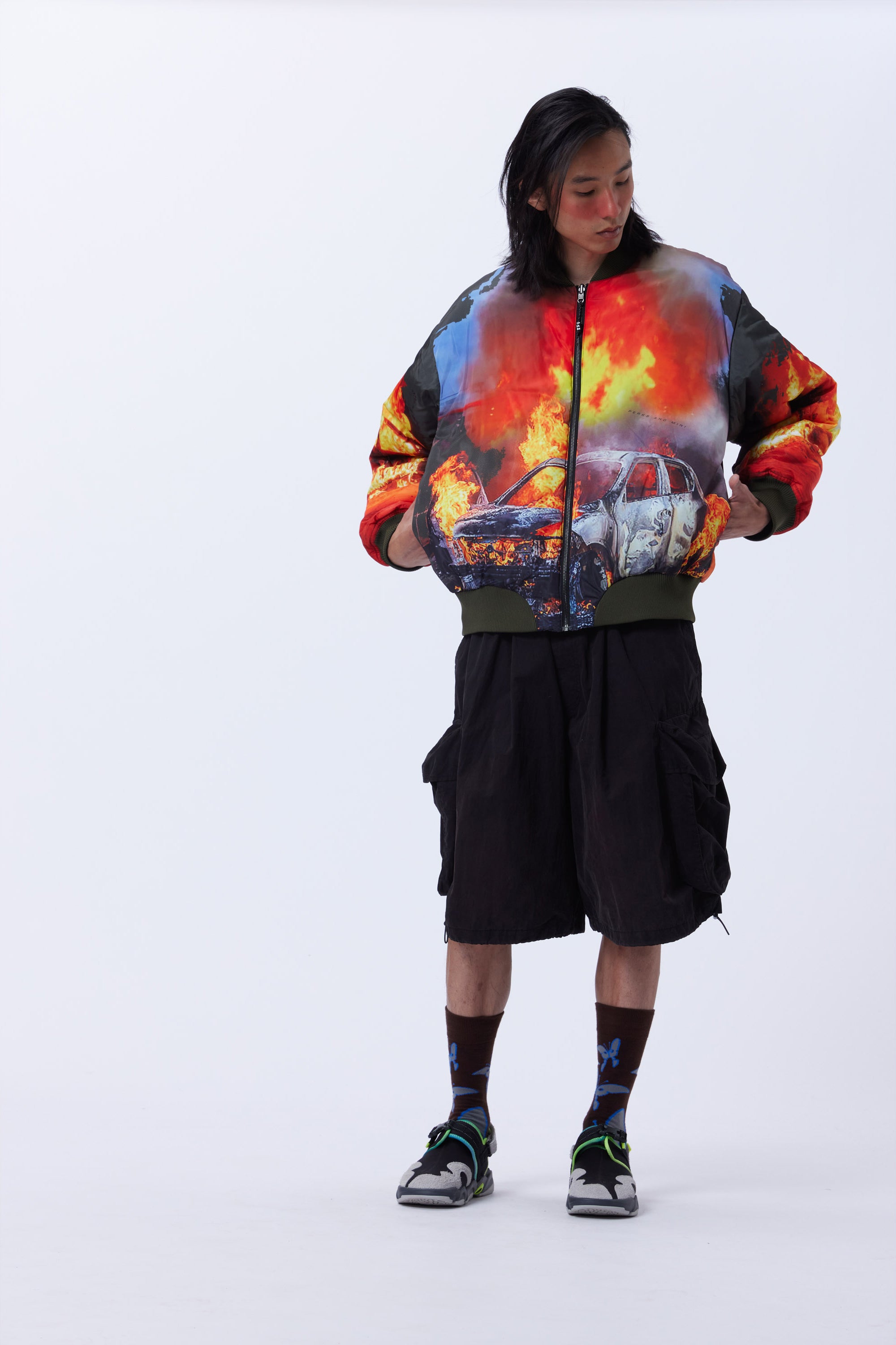 ENGULFED REVERSIBLE BOMBER JACKET