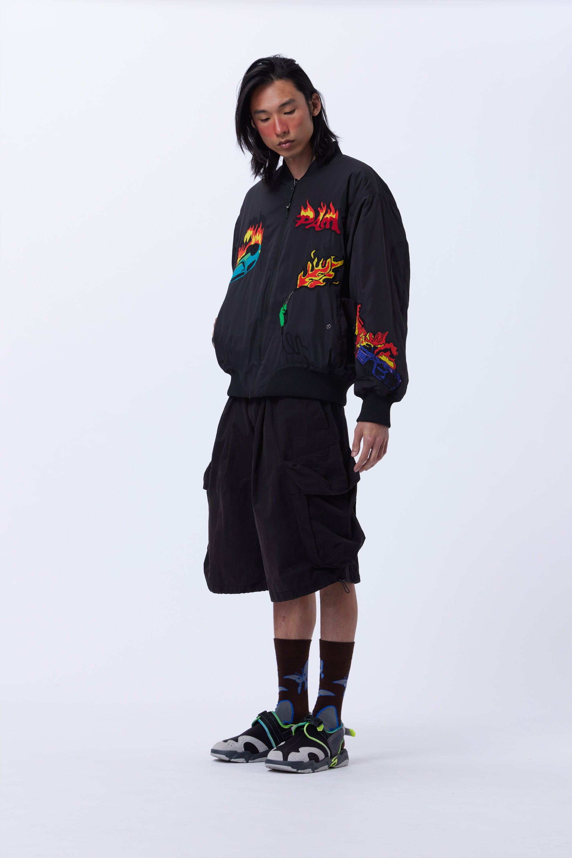 ENGULFED REVERSIBLE BOMBER JACKET