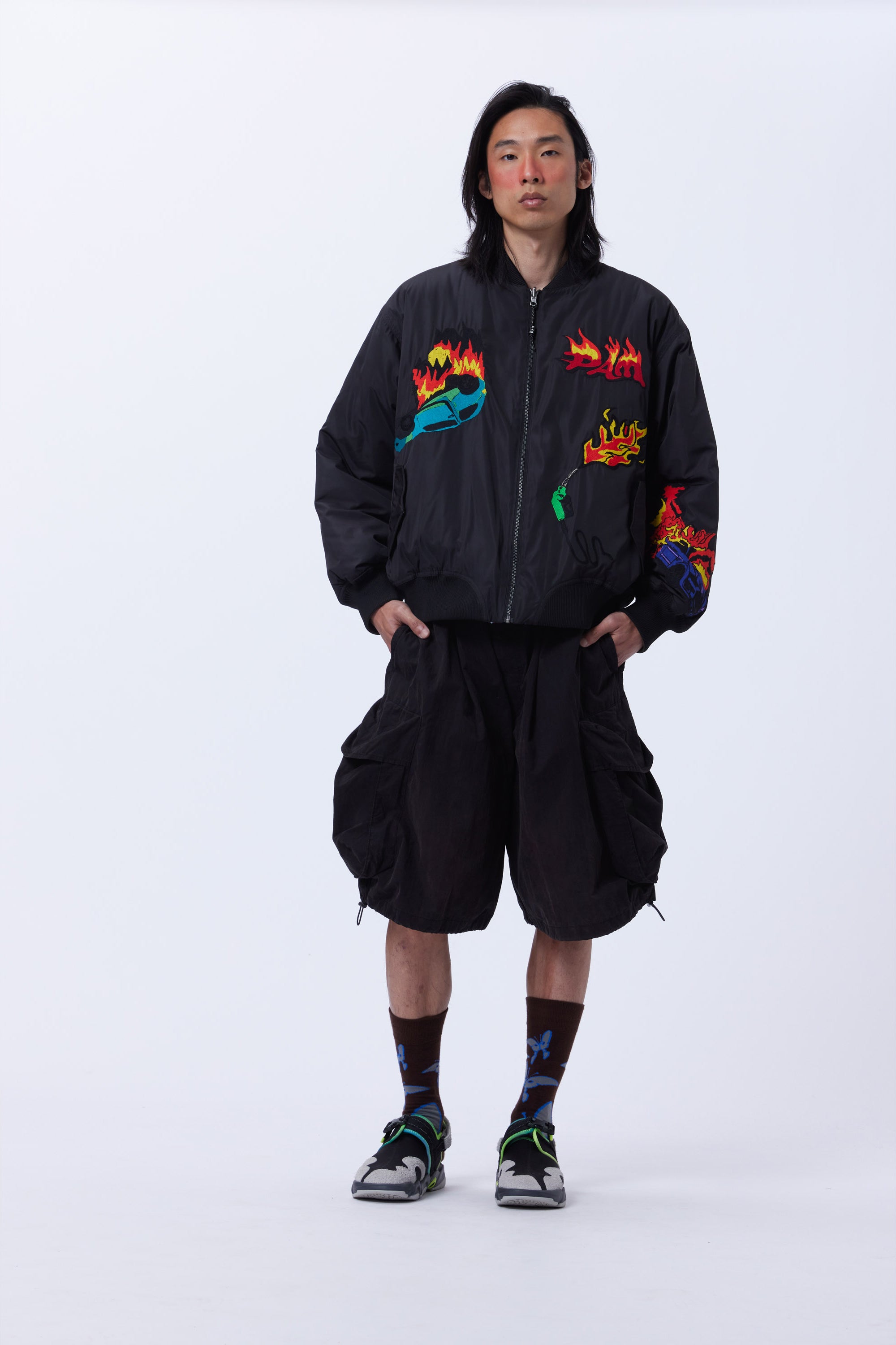 ENGULFED REVERSIBLE BOMBER JACKET